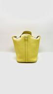 Like New. Hermes Picotin 18 Lime Clemence PHW. UAM005UH|15729