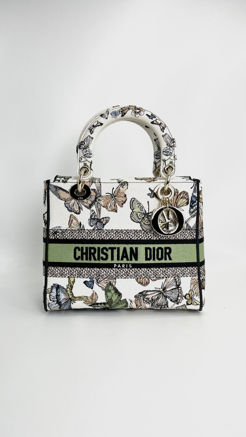 Brand New. Lady Dior D-lite Medium. 50-MA-0283|4422