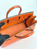 Preowned. Hermes Birkin 25 Lizard Tangerine PHW. J Square 30|3427