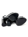 Preowned. Ysl Bianca Platform Sandals Black. 38|8616