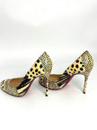 Preowned. Louboutin Heel Snake/Phyton. 37|11037
