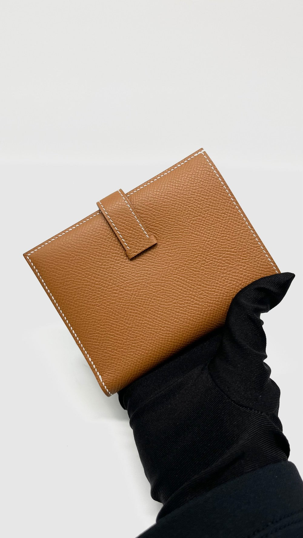 Brand New. Hermes Bearn Compact Wallet Gold Epsom PHW. BAI007DB|12989