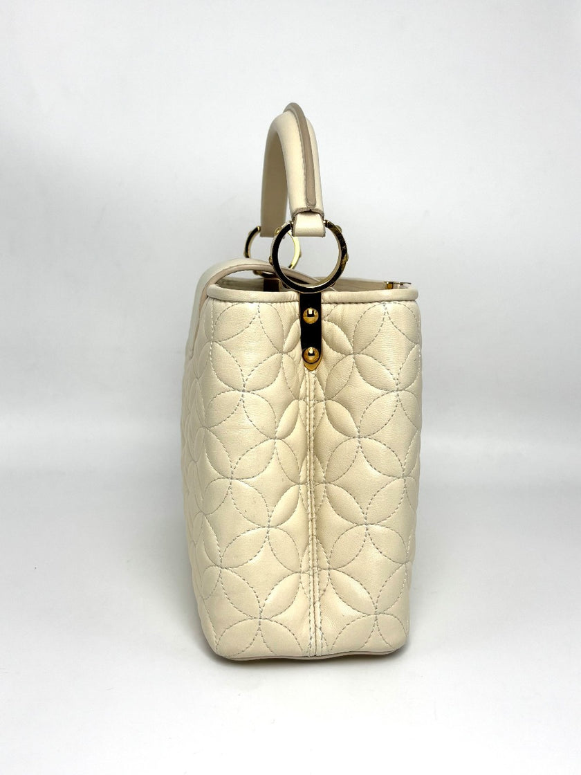 Preowned. LV Capucines BB Flower White.MI3119|8240