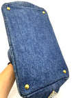 Preowned. Prada Canapa Denim Tote Bag Blue. 197|17531