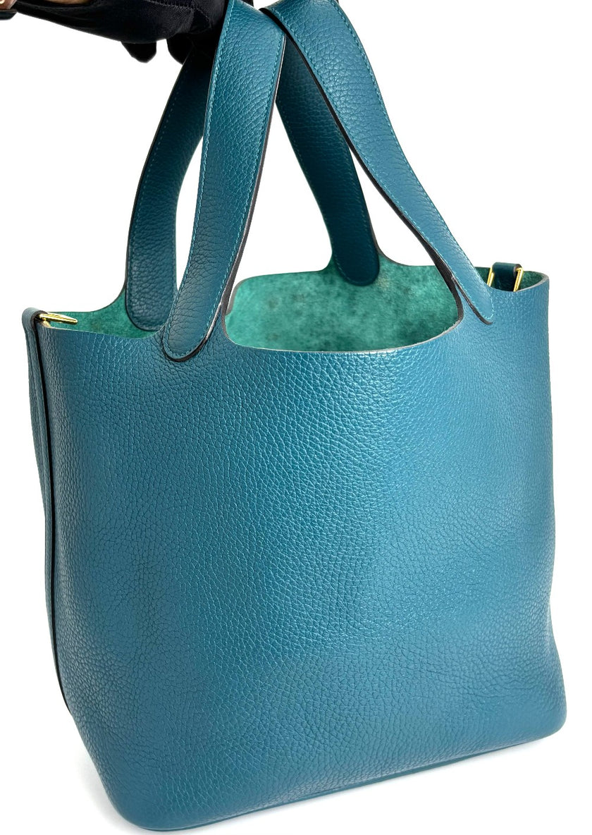 Preowned. Hermes Picotin 22 Vert Bosphore GHW. DAM004UH|3726