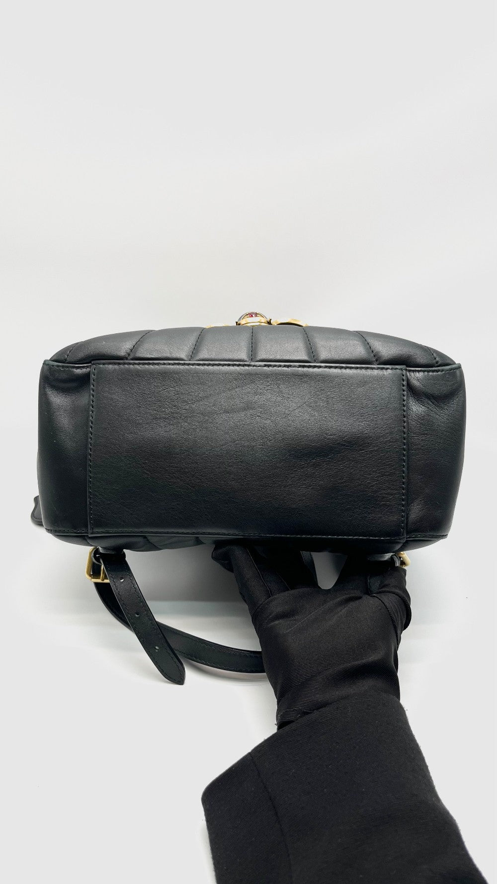 Preowned. Gucci Queen Margaret Bamboo Backpack|15673