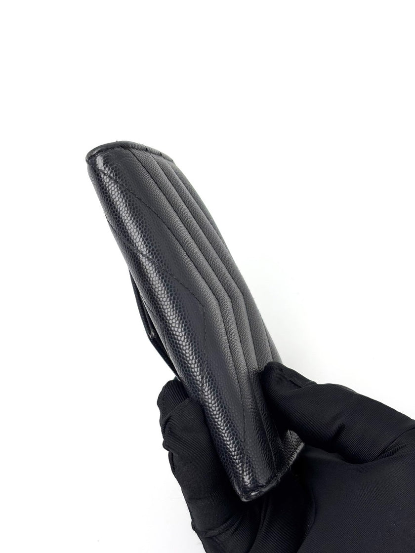 Preowned. YSL Compact Wallet Black|7132