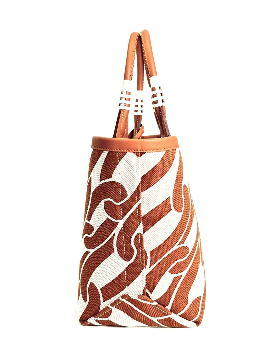 Brand New. Hermes Steeple 25 Tote Canvass/Gold. BFM011PM|3775