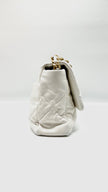 Preowned. Chanel C19 Medium White Lambskin GHW. K748P2AE|5198