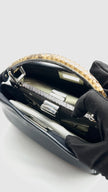 Preowned. Fendi Peekaboo Mini Black Phyton Handle SHW|15667