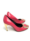 Preowned. Roger Vivier Low Heel Patent Pink. 35|10641