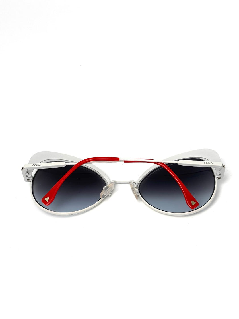 Brand New. Fendi Butterfly White/Red Sunglasses|8157