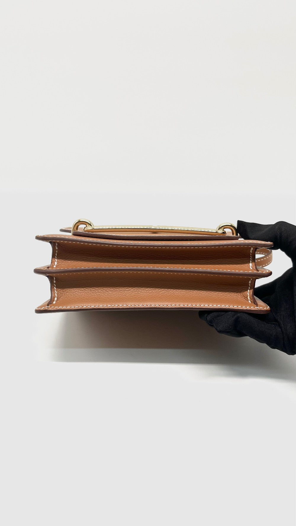 Like New. Hermes Roulis Mini Gold Evercolor GHW. ZHA188DX|11545