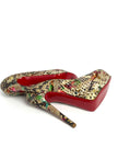 Like New. Louboutin Heel Snakeskin. 35|10725