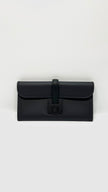 Brand New. Hermes Jige Clutch Blue Nuit/Black. WBY716BD|11920