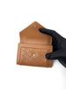 Brand New. YSL Gaby Flap Card Case Wallet Quilted Brown|7164