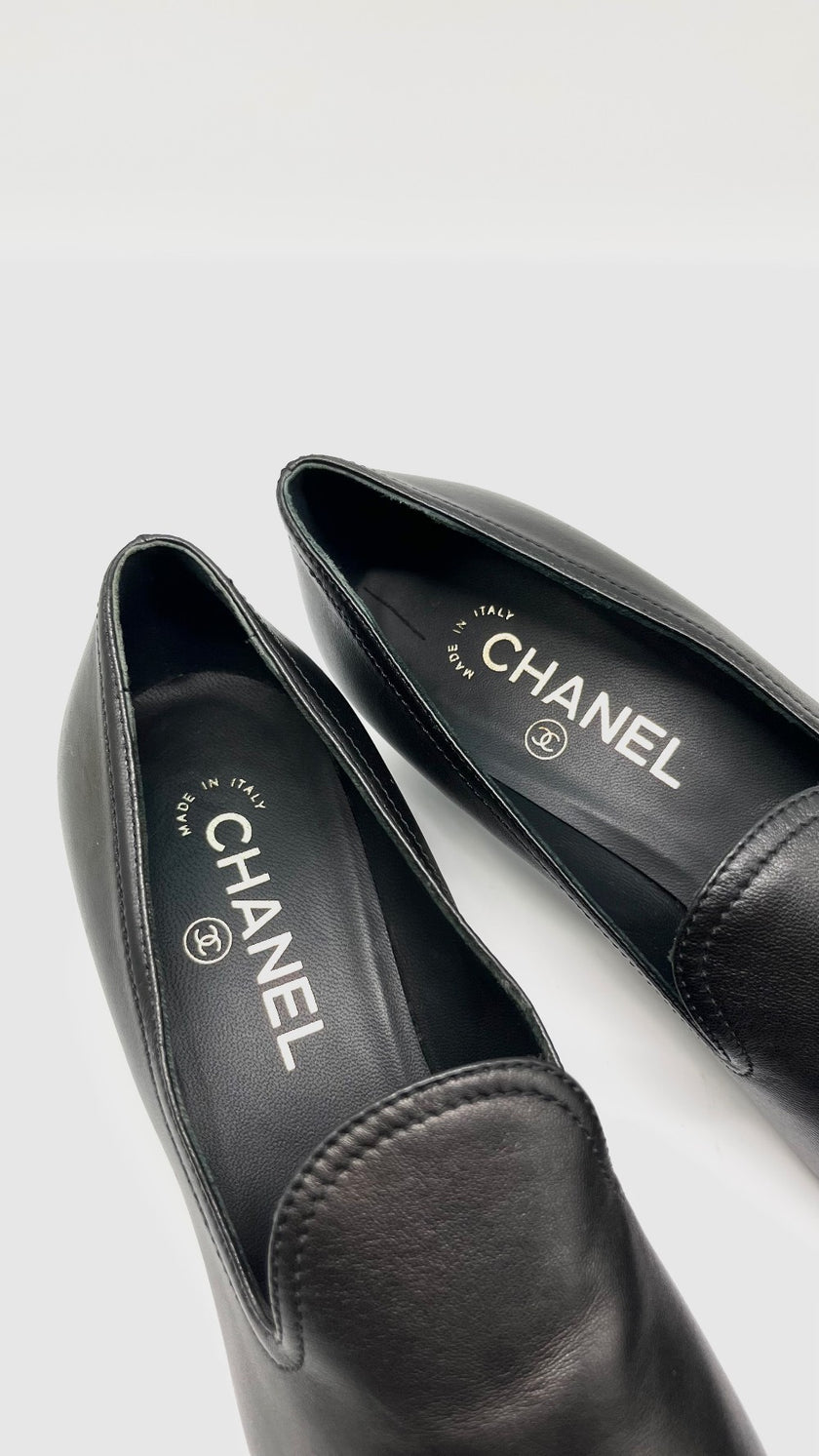 Brand New. Chanel Slip On Black. 36.5|9669