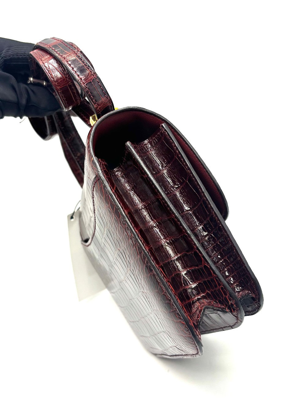 Like New. Hermes Constance 18 Bourgogne/Rouge Moyen Alligator Lizard GHW. R Square 39|17327