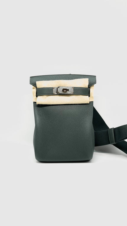 Unused. Hermes Hac A Dos PM Veau Togo Vert Mangrove PHW. KFI171204|9786
