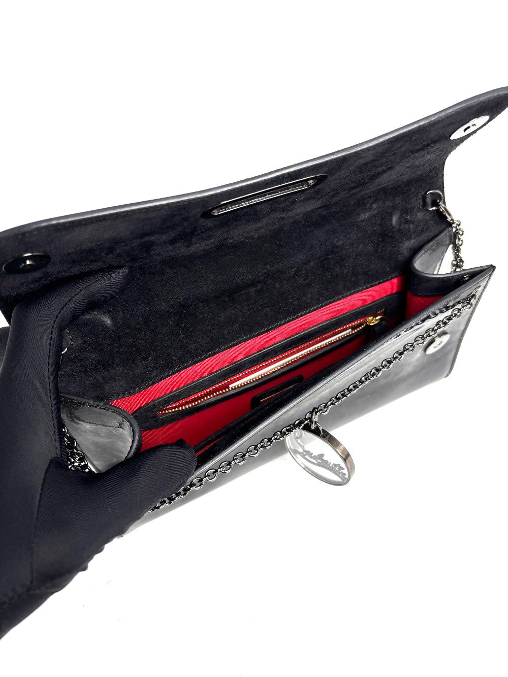 Preowned. Louboutin Clutch Black|13256