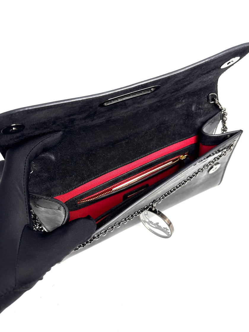 Preowned. Louboutin Clutch Black|13256