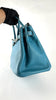 Preowned. Hermes Birkin 30 Blue Jean Togo PHW. Square K39C|4764