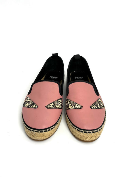 Preowned. Fendi Slip On Pink. 37.5|8324