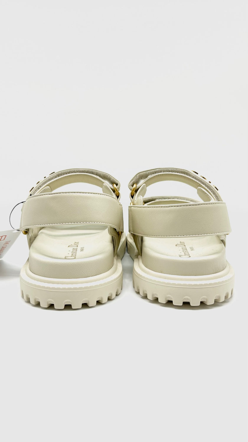 Brand New. Dior Dioract Sandal Ivory. 36.5|8531