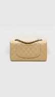 Like New. Chanel Medium Double Flap Caviar Beige GHW. U04NGEJ0|13130