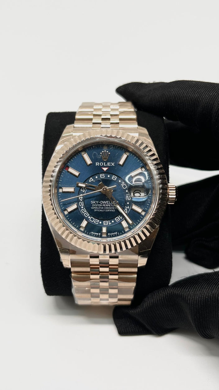 Brand New. Rolex Skydweller Blue Dial Full RG Jubilee Bracelet 2025 42MM 19 Links|5639