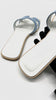 Brand New. Hermes Oran Sandals Light Denim/White. 38.5|10252