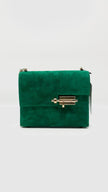 Brand New. Hermes Mini Verrou Chaine Suede Green GHW. UPI774SM|8795