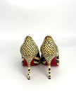 Preowned. Louboutin Heel Snake/Phyton. 37|11036