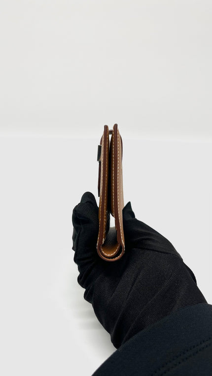 Brand New. Hermes Bearn Compact Wallet Gold Epsom PHW. BAI007DB|12987