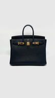 Like New. Hermes Birkin 25 Black Togo GHW. UPY663TN|16266