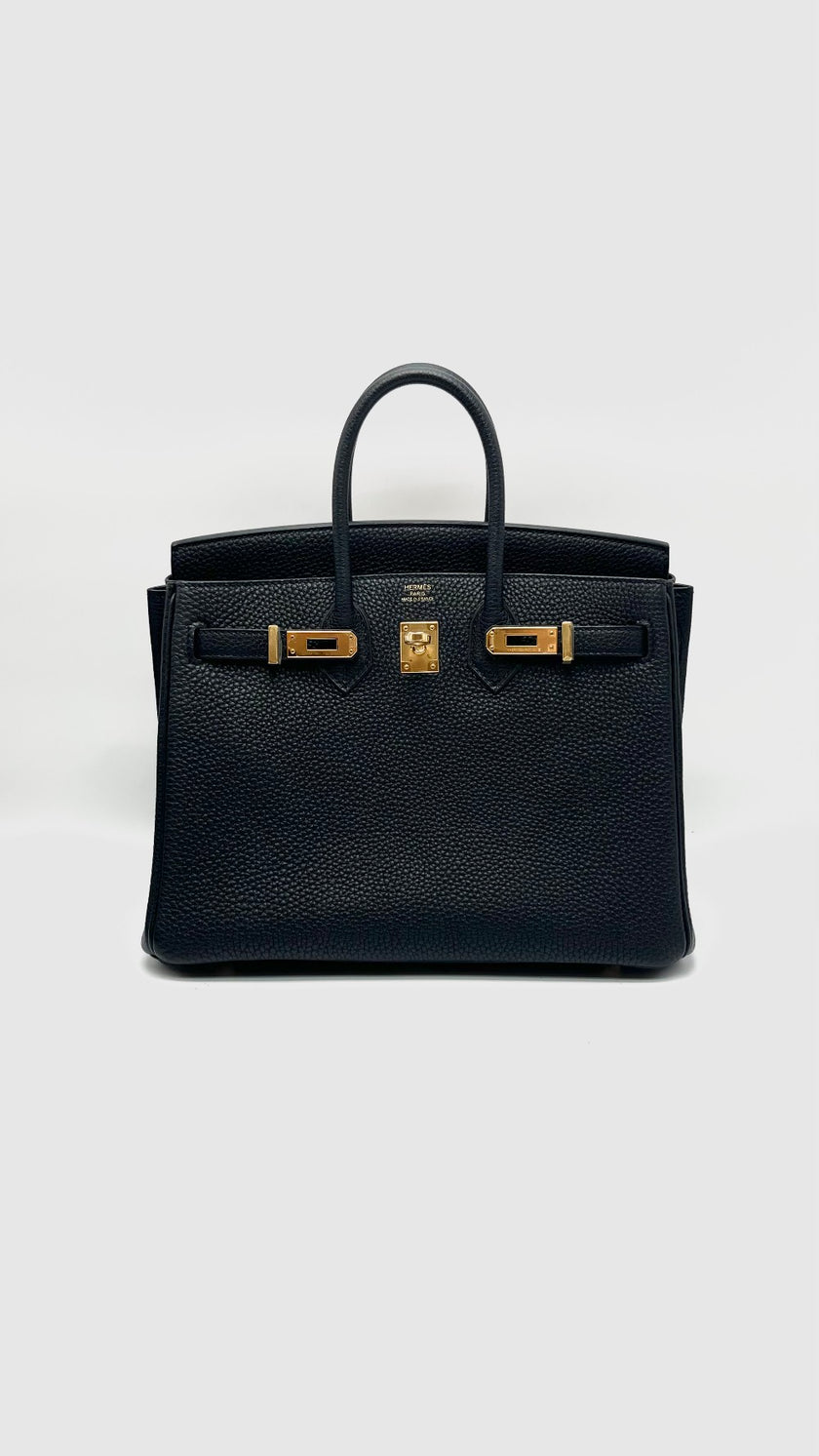 Like New. Hermes Birkin 25 Black Togo GHW. UPY663TN|16266