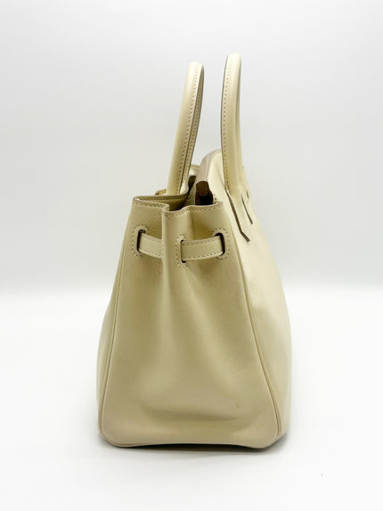 Preowned. Hermes Birkin 25 Craie Swift GHW. XCT914IZ|17812