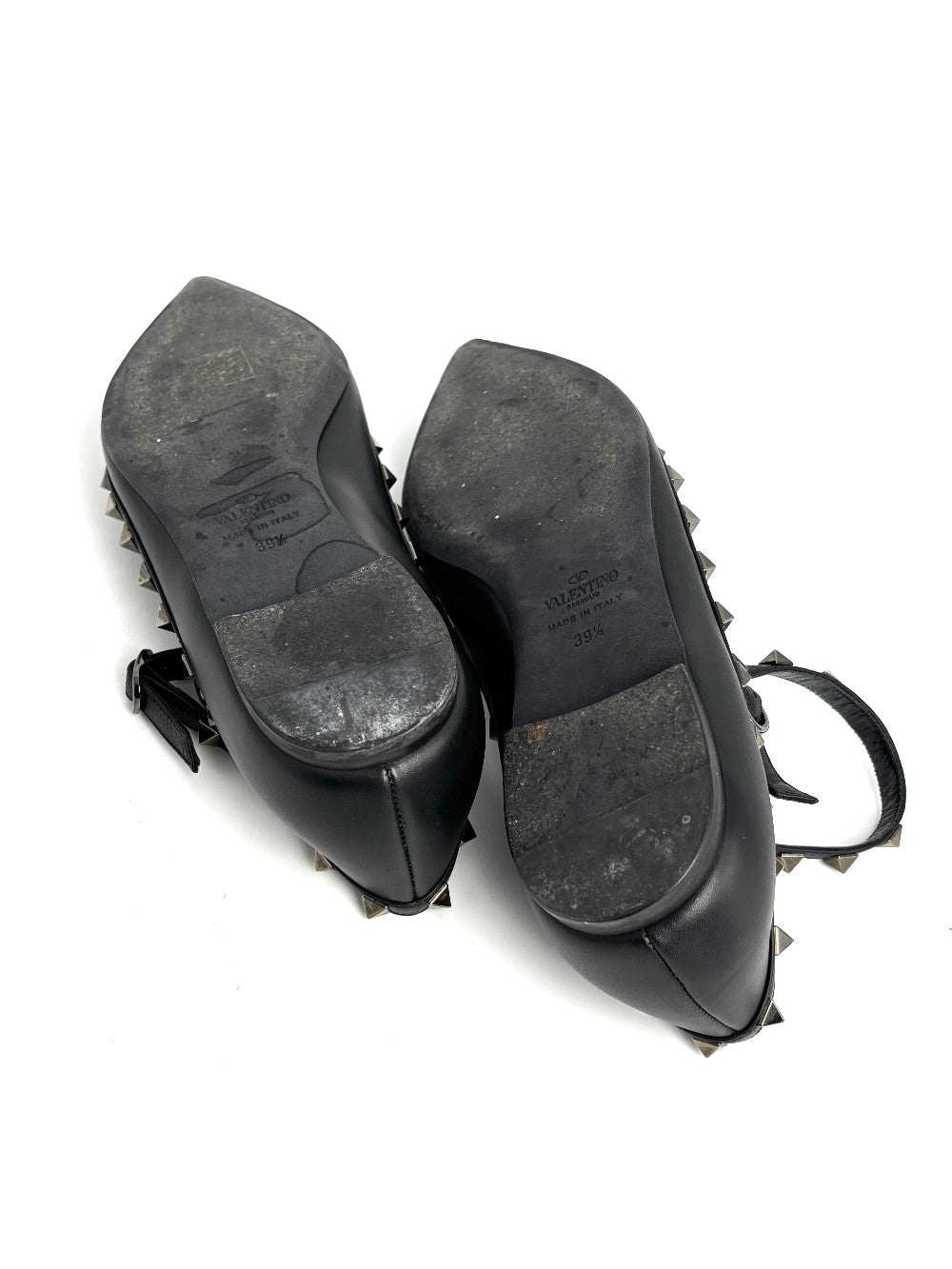 Preowned. Valentino Cage Flats Black. 39.5|12655