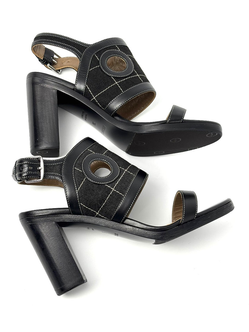 Preowned. Hermes Rita Heels Black. 36|8982