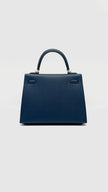 Like New. Hermes Kelly 25 Bleu De Prusse Epsom Sellier GHW. WHA469KY|8270