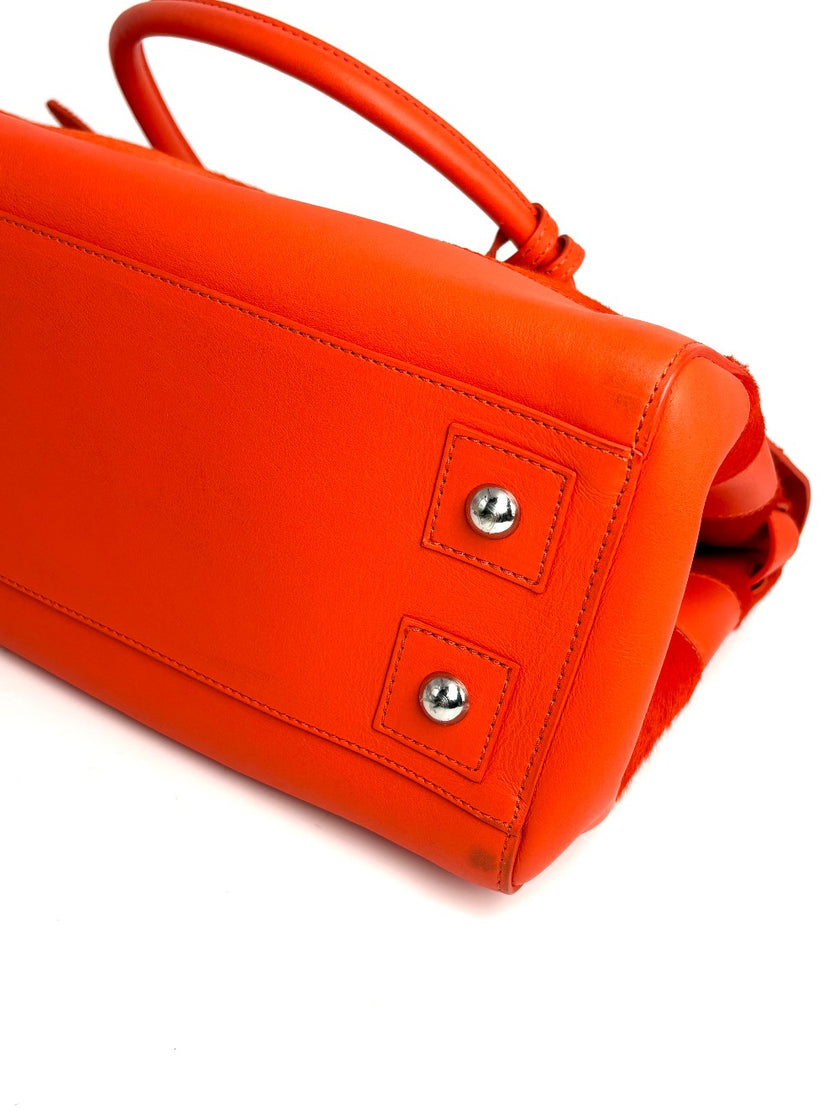 Preowned. Mulberry Bayswater Tote Orange Canvass|11951