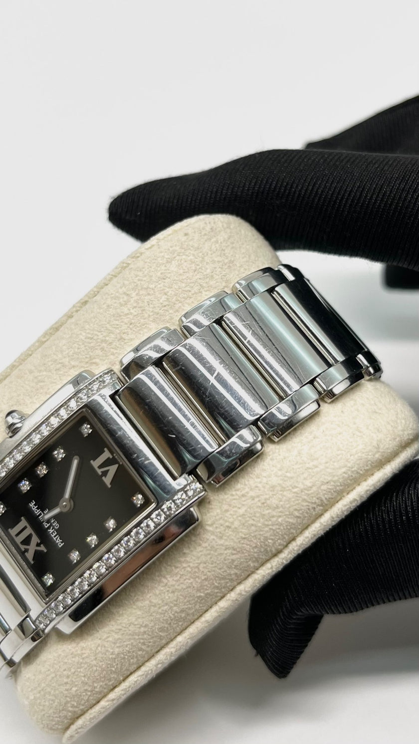 Preowned. Patek 24 Black Dial w/ Diamonds 2019|5794