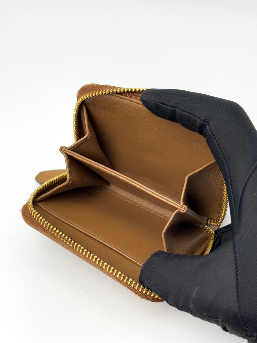 Preowned. Prada Zip Wallet Brown|7042