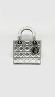 Preowned. Lady Dior Small Silver SHW. 29MA1108|16137