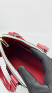 Preowned. LV Alma BB Epi White/Black Red Handle SHW. AA0240|10828