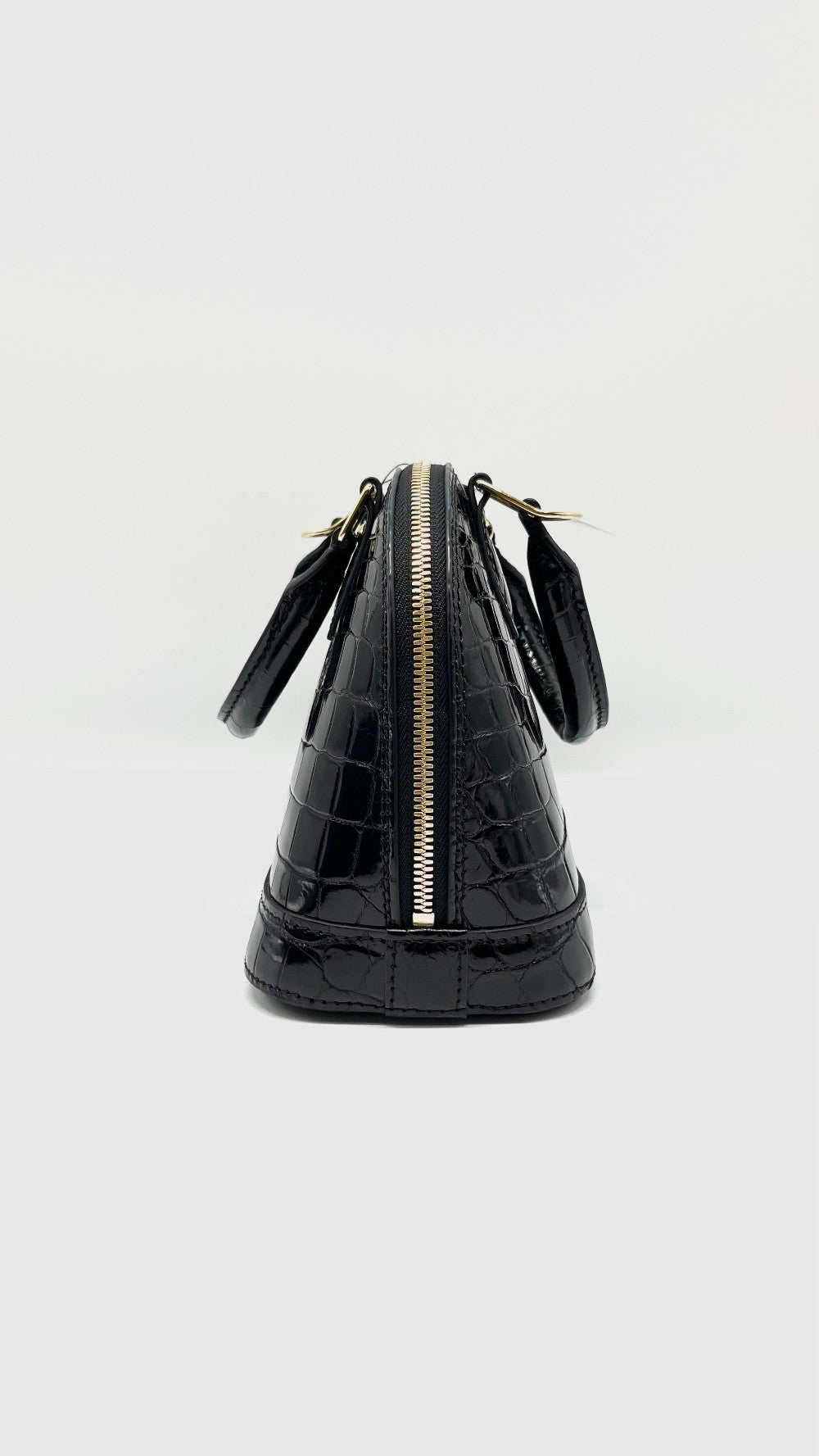 Brand New. LV Alma BB Vernis Croc Black|7857