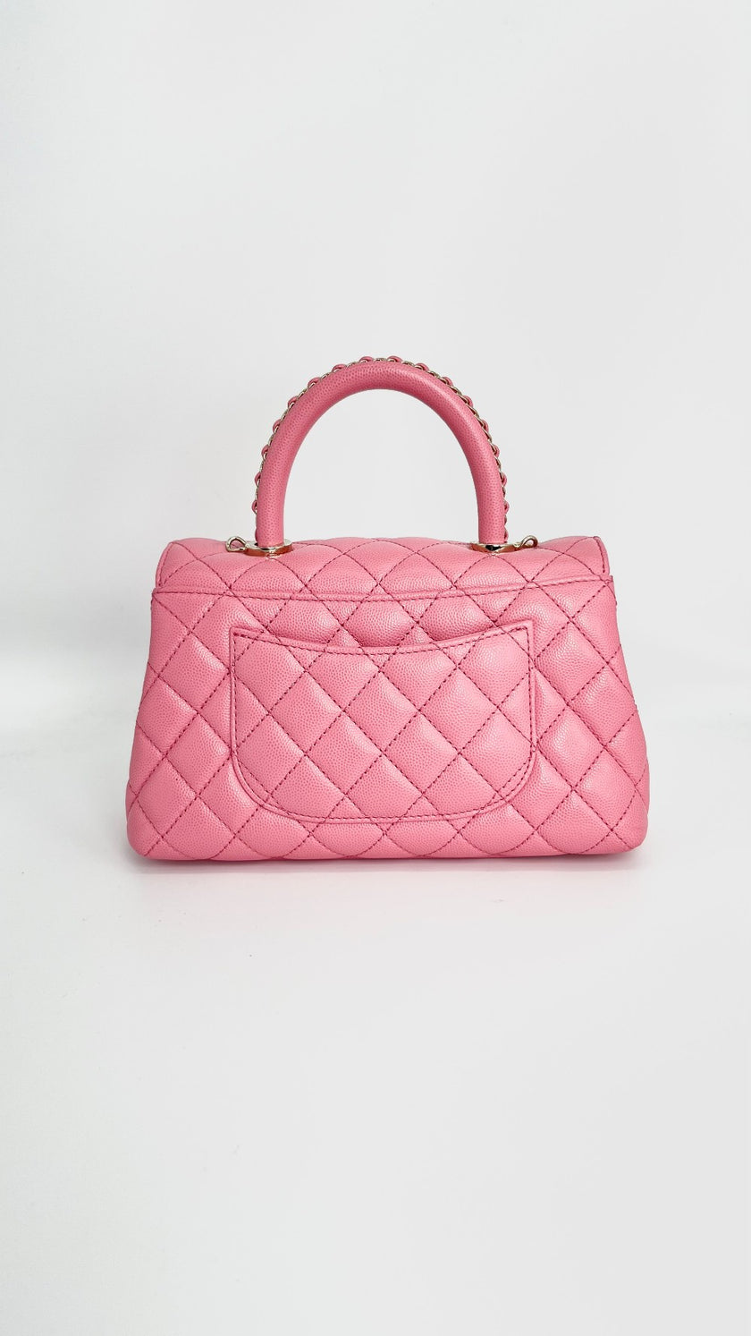 Brand New. Chanel Coco Handle Pink Small. TC3NL80H|3984