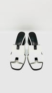 Brand New. Hermes Helia Low Heel White. 39.5|10550
