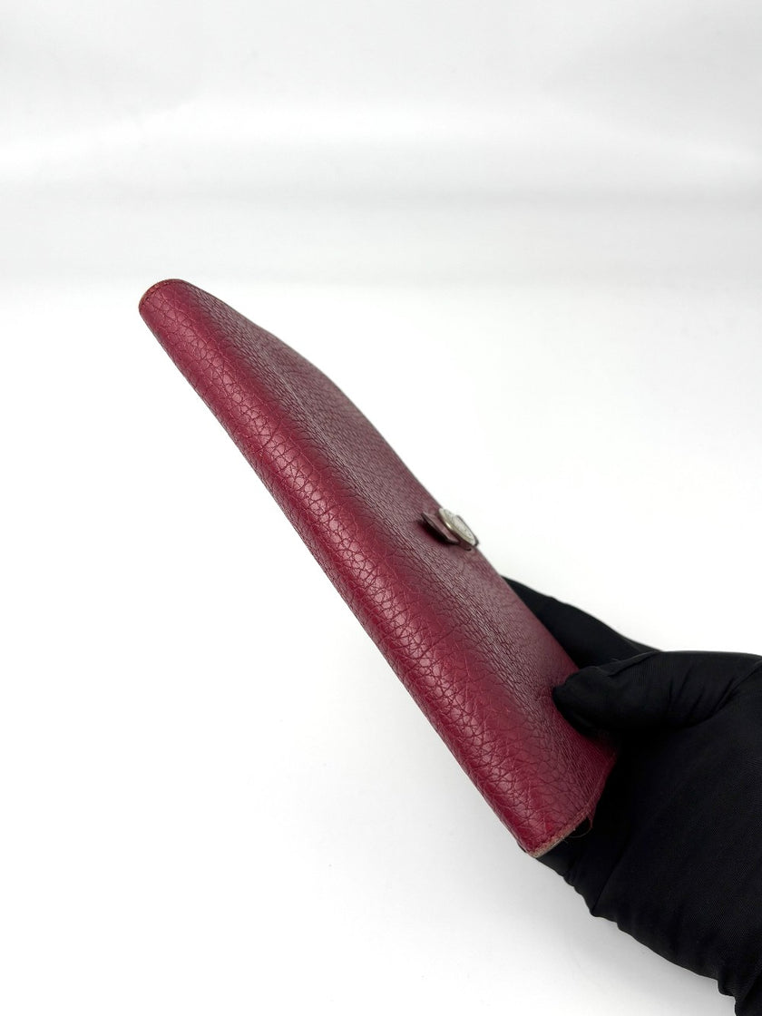 Preowned. Hermes Dogon Wallet Rubis|6983
