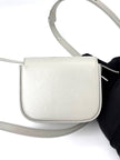 Like New. Celine Claude Mini Triomphe White|6582